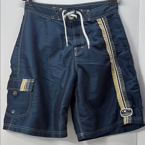 O'Neill Blue Swim Shorts with Beige and Gray Accents